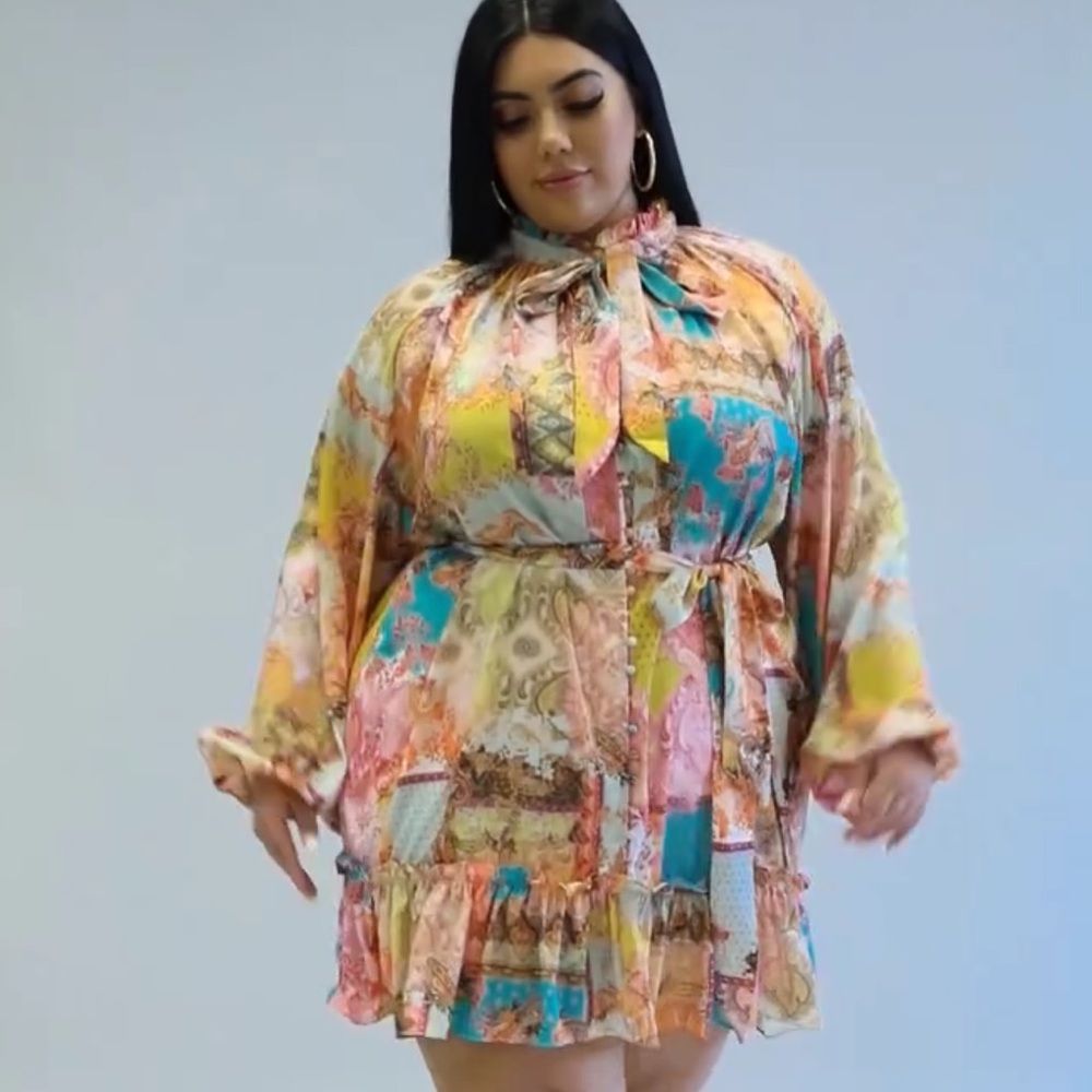 NWT Colorful Patterned Women's Dress